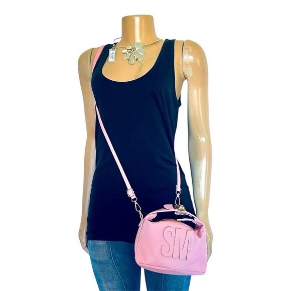 NWT Steve Madden Pink Crossbody Satchel Bag with Detachable Adjustable Strap - Picture 2 of 12